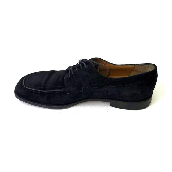 Johnston and Murphy Domani Men\'s 12 D Black Suede Leather Italian Shoes Lace Up main image 6